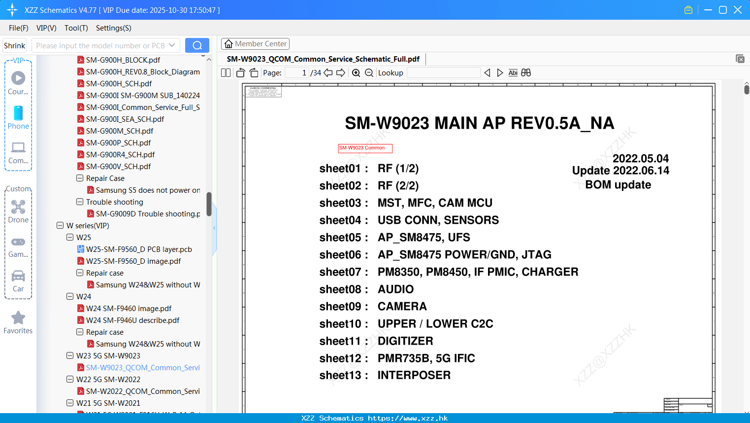 Samsung SM-W9023_QCOM_Common_Service_Schematic_Full
